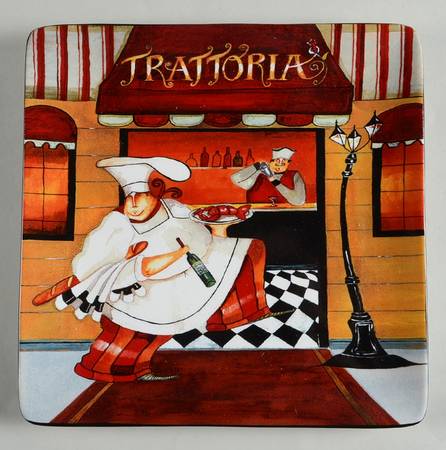 Trattoria Square Dinner Plate