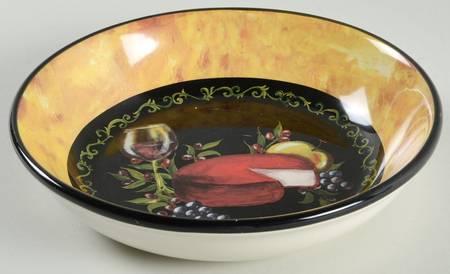 Wine and Cheese Party 9" Soup/Pasta Bowl