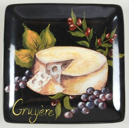 Wine and Cheese Party Square Canape Plate
