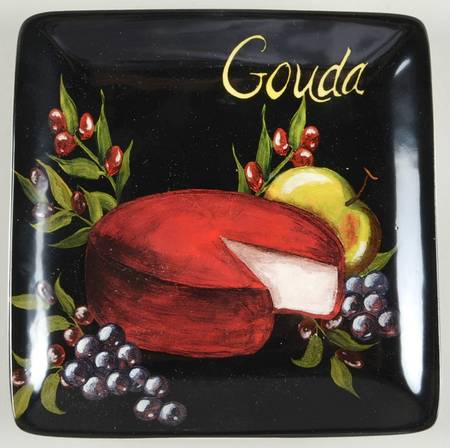 Wine and Cheese Party Square Canape Plate