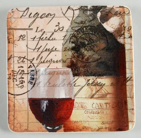 French Cellar Square Salad/Dessert Plate