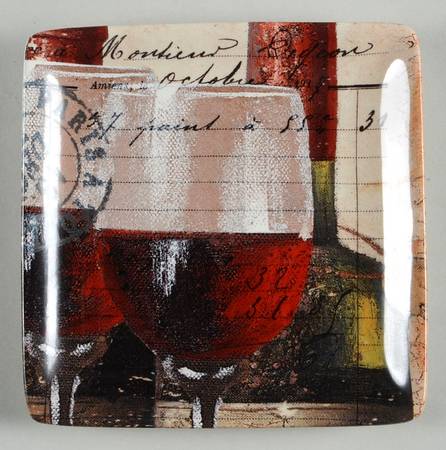 French Cellar Square Canape Plate