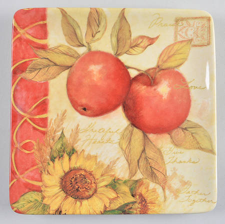 Apple Harvest Square Salad/Dessert Plate