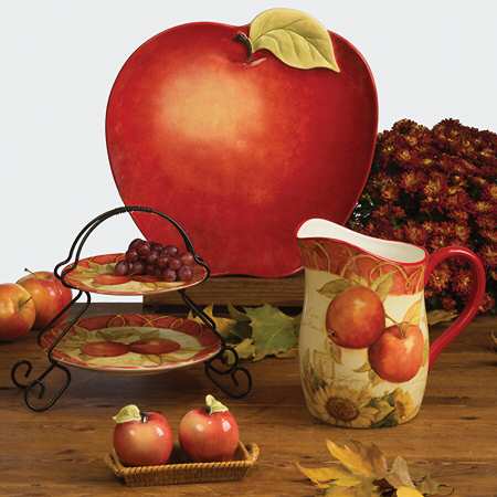 Apple Harvest 14" Figural Platter