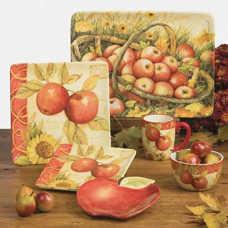 Apple Harvest Square Dinner Plate