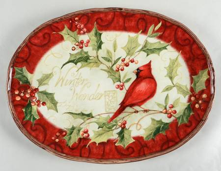 Winter Wonder 15" Oval Serving Platter