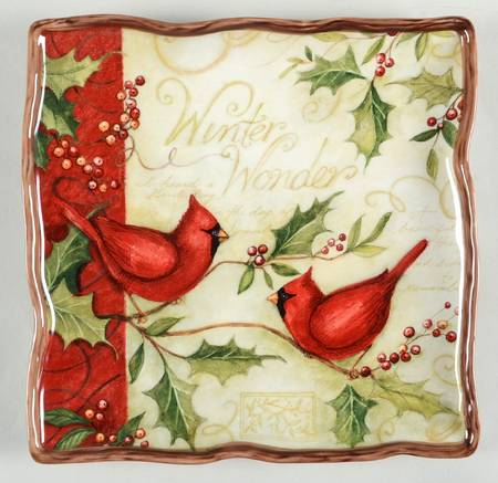 Winter Wonder Square Dinner Plate