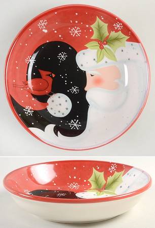 Jolly Santa 9" Soup/Pasta Bowl