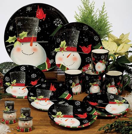 Jolly Snowman Dinner Plate