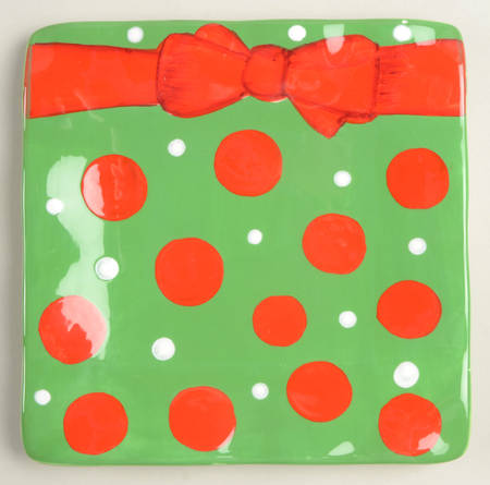 Ho Ho Ho Square Canape Plate