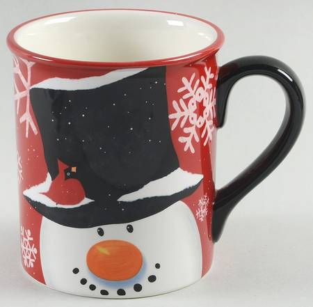 Top Hat Snowman (Red) Mug