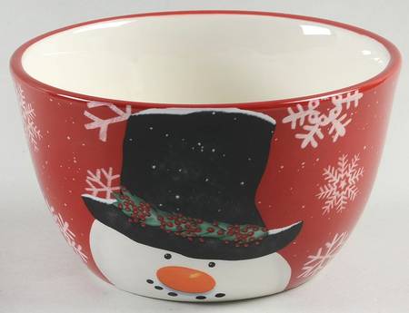 Top Hat Snowman (Red) Individual Ice Cream Dish
