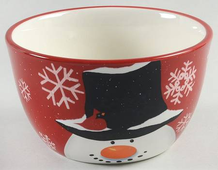 Top Hat Snowman (Red) Individual Ice Cream Dish