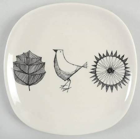 Ornithology Square Salad Plate