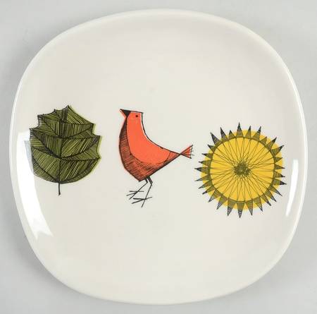 Ornithology Square Salad Plate