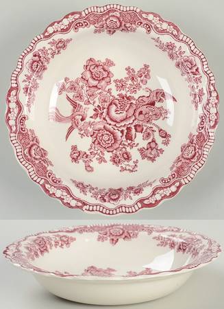 Bristol Pink (Cream) Rim Fruit/Dessert (Sauce) Bowl