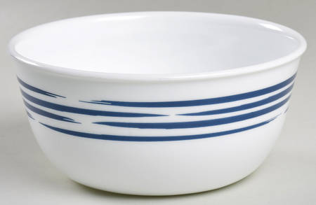 Strokes of Color (Brushed) Cobalt Blue Soup/Cereal Bowl