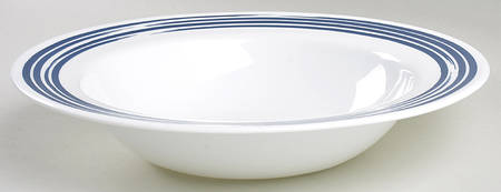 Strokes of Color (Brushed) Cobalt Blue Individual Dinner/Pasta Bowl
