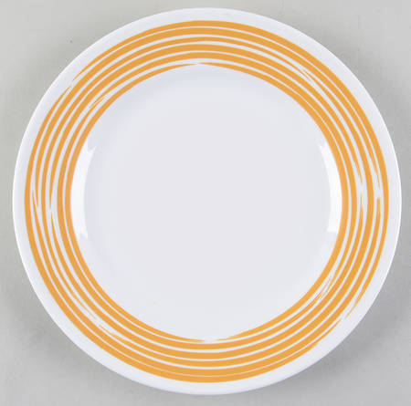 Strokes of Color (Brushed) Lemon Yellow Luncheon Plate