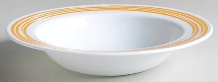 Strokes of Color (Brushed) Lemon Yellow Individual Dinner/Pasta Bowl