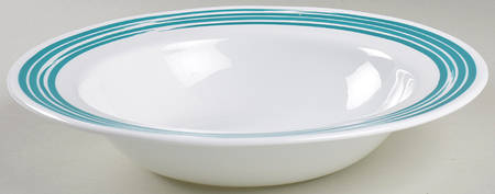 Strokes of Color (Brushed) Turquoise Individual Dinner/Pasta Bowl