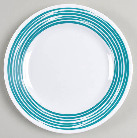 Strokes of Color (Brushed) Turquoise Luncheon Plate