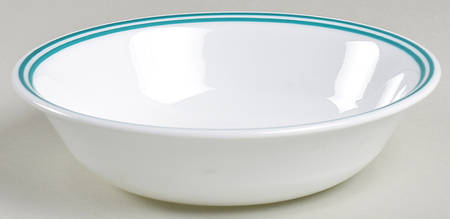Strokes of Color (Brushed) Turquoise Fruit/Dessert (Sauce) Bowl