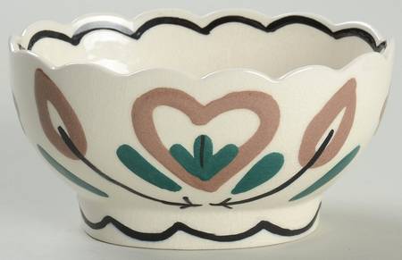Distlefink White Open Sugar Bowl