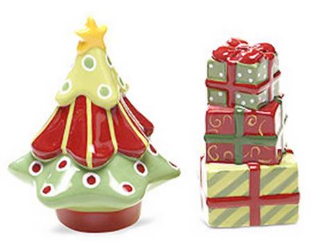 Christmas Presents Figural Salt and Pepper