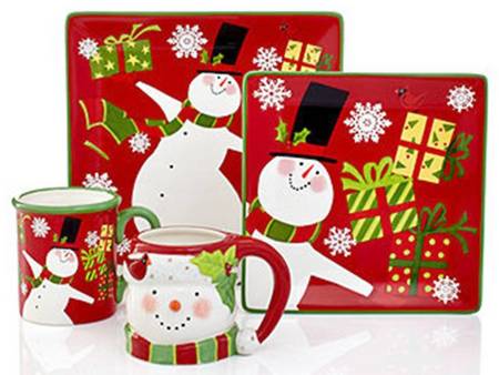 Christmas Presents Square Dinner Plate