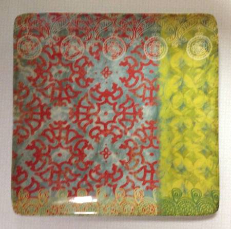 Boho Rooster Salad Plate