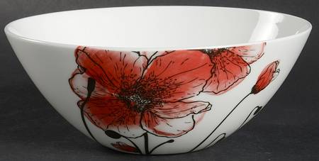 Poppy Silhouette Soup/Cereal Bowl