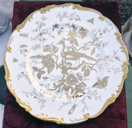 Cairo Gold Raised on White by Coalport