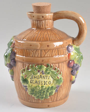 Wine Map Oil Jar & Cork Stopper