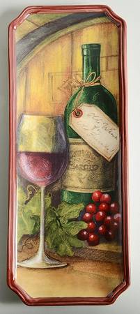 Wine Map 13" Bread Tray