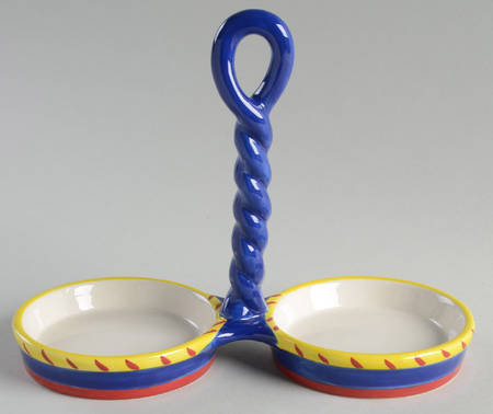 Amalfi Center Handle Ceramic Stand for Oil and Vinegar
