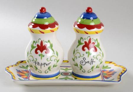 Amalfi (3 Pc) Salt & Pepper Tray Set