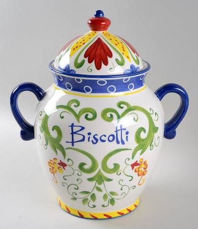 Amalfi Biscotti Jar & Lid