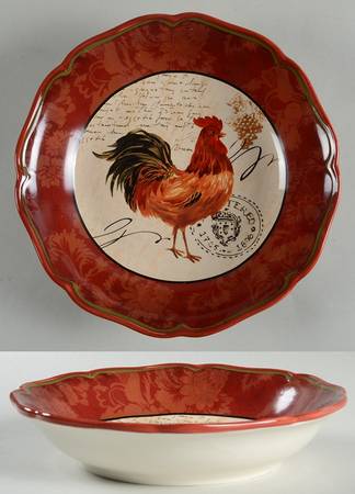 Tuscan Rooster 8" Soup/Pasta Bowl