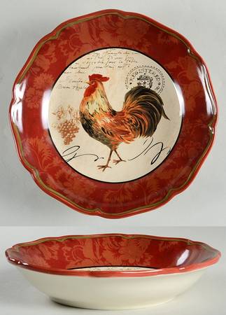 Tuscan Rooster 8" Soup/Pasta Bowl