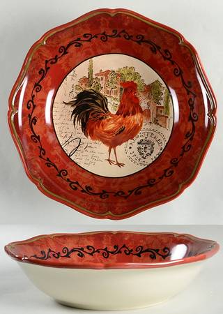 Tuscan Rooster 12" Pasta Serving Bowl
