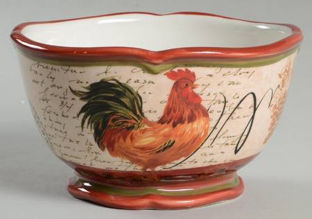 Tuscan Rooster Individual Ice Cream Dish
