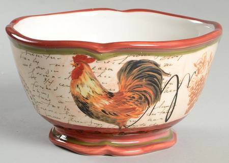 Tuscan Rooster Individual Ice Cream Dish