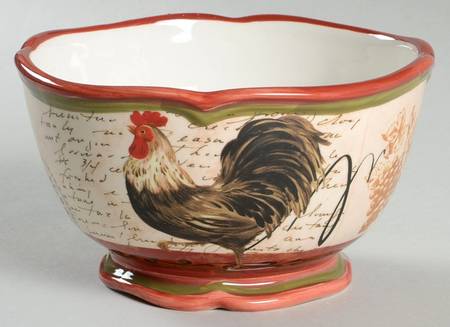 Tuscan Rooster Individual Ice Cream Dish
