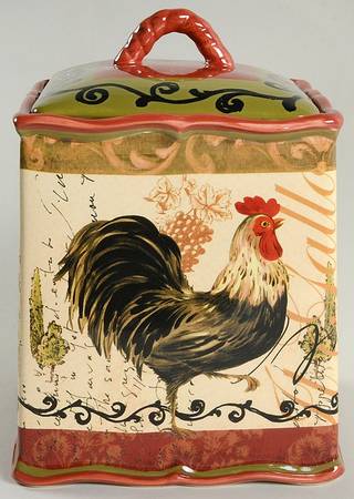 Tuscan Rooster Medium Canister & Lid