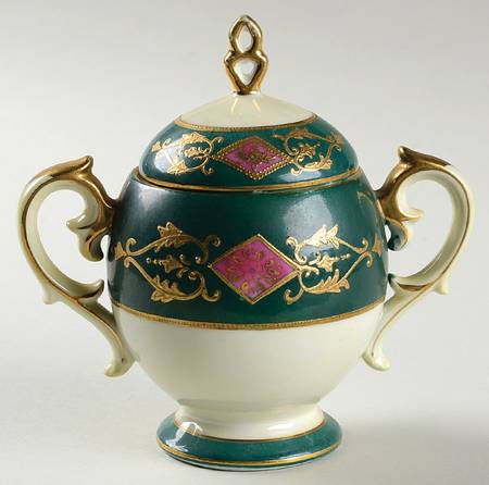 241 Teal Sugar Bowl & Lid