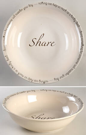 Circles of Love 9" Round Vegetable Bowl
