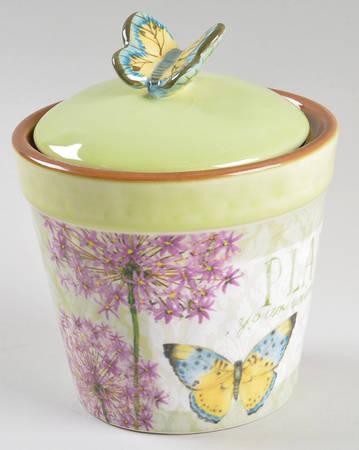 Herb Garden Figural Sugar Bowl & Lid