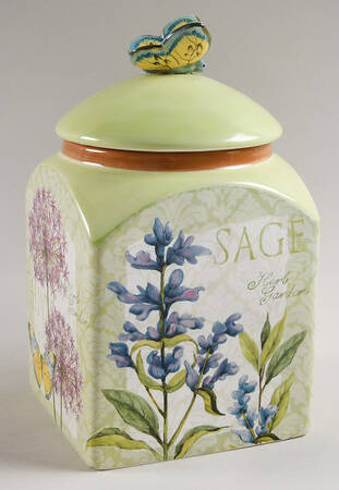 Herb Garden Medium Canister & Lid