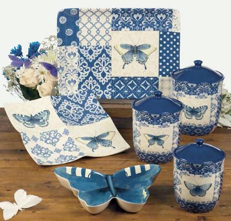 Indigo Nature 16" Rectangular Serving Platter